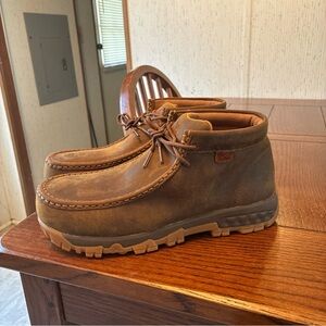 Twisted X WXCC001 Boots Women’s 9M Chukka Driving Moc Toe Distressed Leather